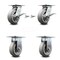 Service Caster 6 Inch Thermoplastic Rubber Caster Brakes/Swivel Locks and 2 Rigid SCC, 2PK SCC-35S620-TPRBF-SLB-BSL-2-R-2 - alternate 1